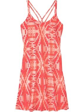 Title Nine Yes Dress Inca Coral w/ Padded Shelf Bra & Zip Pockets S